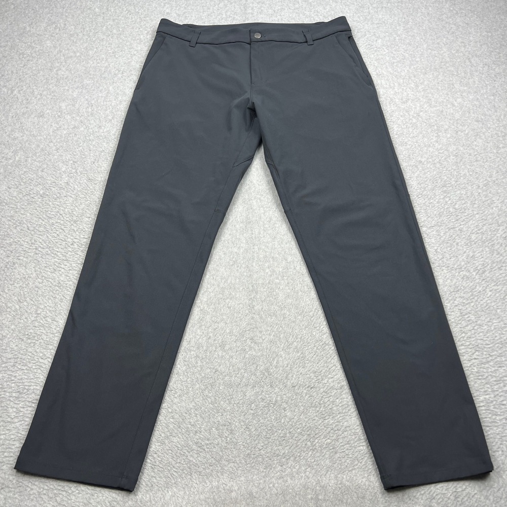 Lululemon Commission Pant Classic Mens 36 Gray Warpstreme Chino Trousers M5985S